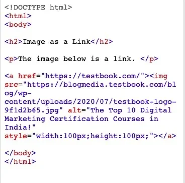 Keterangan Gambar: Contoh gambar yang dijadikan link (contoh membuat link gambar HTML)