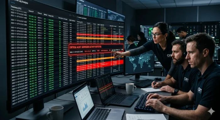 Analisis log server untuk menemukan aktivitas mencurigakan